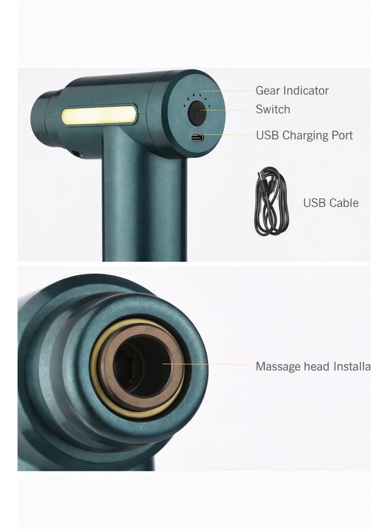 O2. Mini Massage Gun Percussion Deep Tissues Muscle Massager Gun With 6 Speeds Massage Device Super Quiet Portable Electric Handheld Body Massager For Back Neck Pain Relief - Image 3